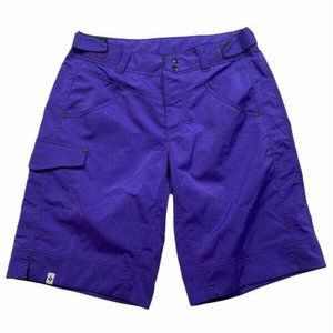 Mens Athletic Shorts Purple Stretch Mesh Lined Car